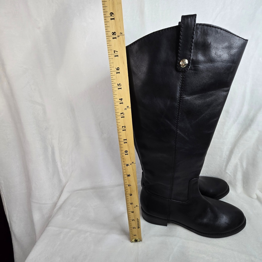 INC International Concepts Fawne Black Leather Tall Riding Boots Womens 9.5M - Picture 12 of 13